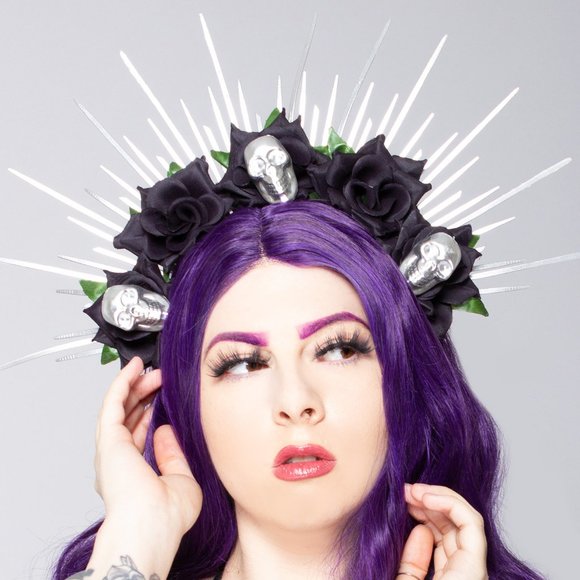 LASR Malevolent Desire Rose Skull Crown - Picture 1 of 2